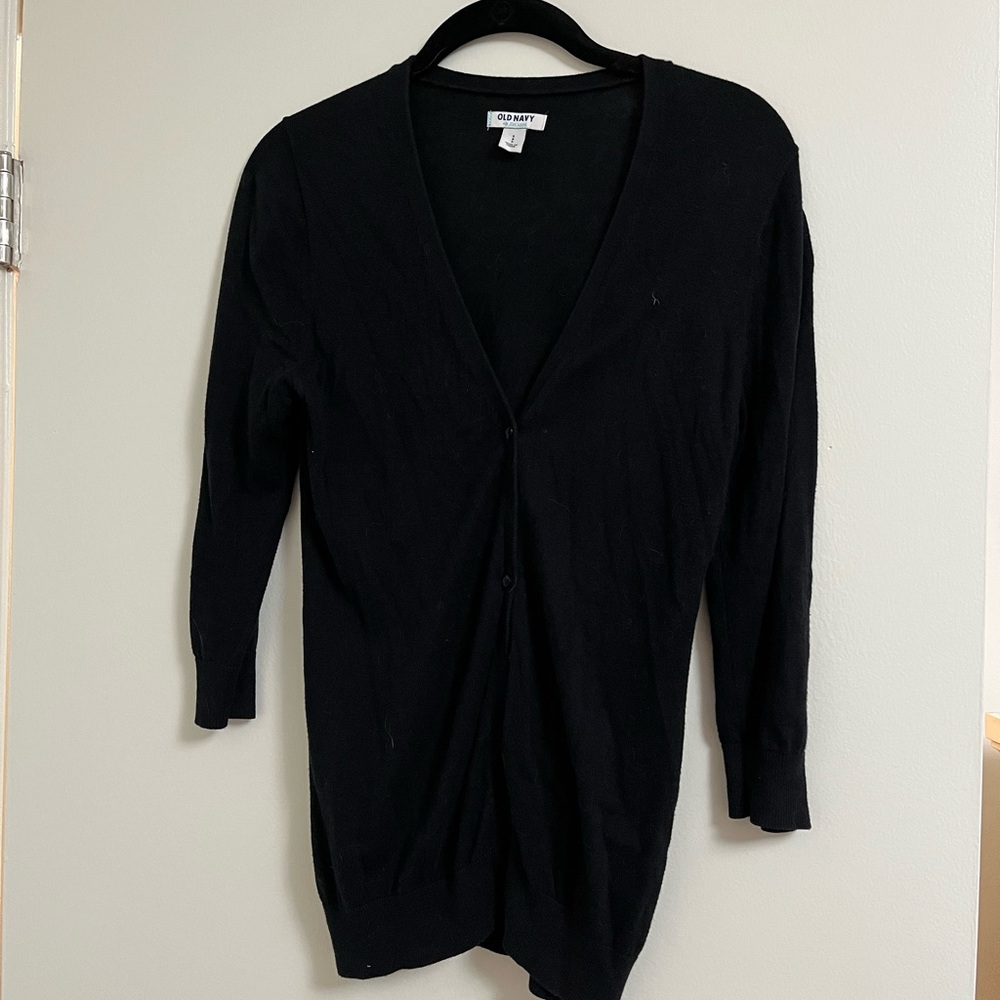 Women's Black Cardigan Sweater